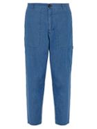 Matchesfashion.com Oliver Spencer - Judo Cotton Chambray Trousers - Mens - Blue