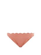 Matchesfashion.com Marysia - Santa Barbara Scallop-edged Bikini Briefs - Womens - Pink