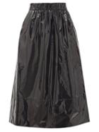 Matchesfashion.com Tibi - Elasticated-waist Pvc Midi Skirt - Womens - Black