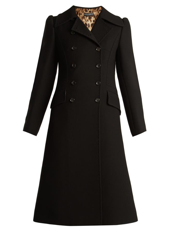 Dolce & Gabbana Double-breasted Notch-lapel Wool Coat