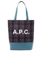 A.p.c. Axelle Checked Felt Tote Bag