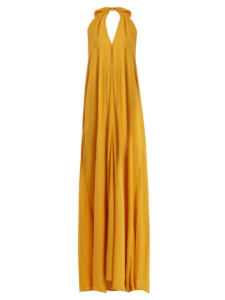Mara Hoffman Lucille Halterneck Woven Maxi Dress