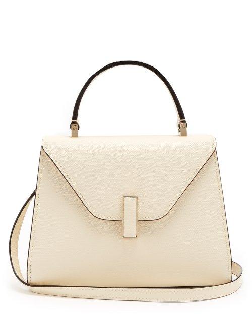 Matchesfashion.com Valextra - Iside Mini Grained Leather Bag - Womens - White