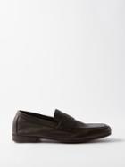 John Lobb - Thorne Penny-strap Leather Loafers - Mens - Dark Brown