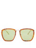 Matchesfashion.com Gucci - Square Tortoiseshell-acetate Sunglasses - Mens - Brown