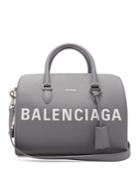 Balenciaga Ville Grained-leather Bowling Bag