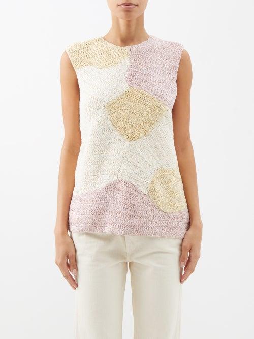 Albus Lumen - Coralium Crocheted Sleeveless Top - Womens - Multi