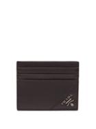 Matchesfashion.com Prada - Saffiano Leather Metallic Embellished Cardholder - Mens - Black