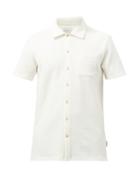 Oliver Spencer - Riviera Waffled Organic Cotton-blend Jersey Shirt - Mens - Cream