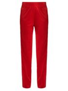 Matchesfashion.com Givenchy - Logo Print High Rise Jersey Trousers - Womens - Red