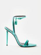 Tom Ford - Naked 105 Metallic-leather Sandals - Womens - Turquoise