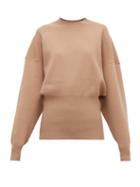 Matchesfashion.com Acne Studios - Kaphne Blouson Sleeve Jersey Sweater - Womens - Camel