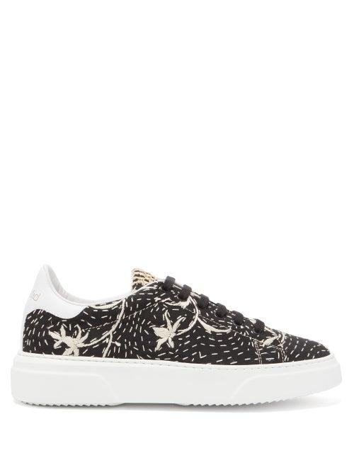 Matchesfashion.com By Walid - 19th-century Piano Shawl Trainers - Womens - Black