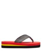 Matchesfashion.com Proenza Schouler - Geometric Woven Flip Flops - Womens - Red