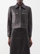 Proenza Schouler - Cropped Leather Jacket - Womens - Black