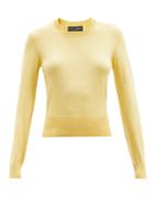 Matchesfashion.com Dolce & Gabbana - Silk-jersey Sweater - Womens - Yellow