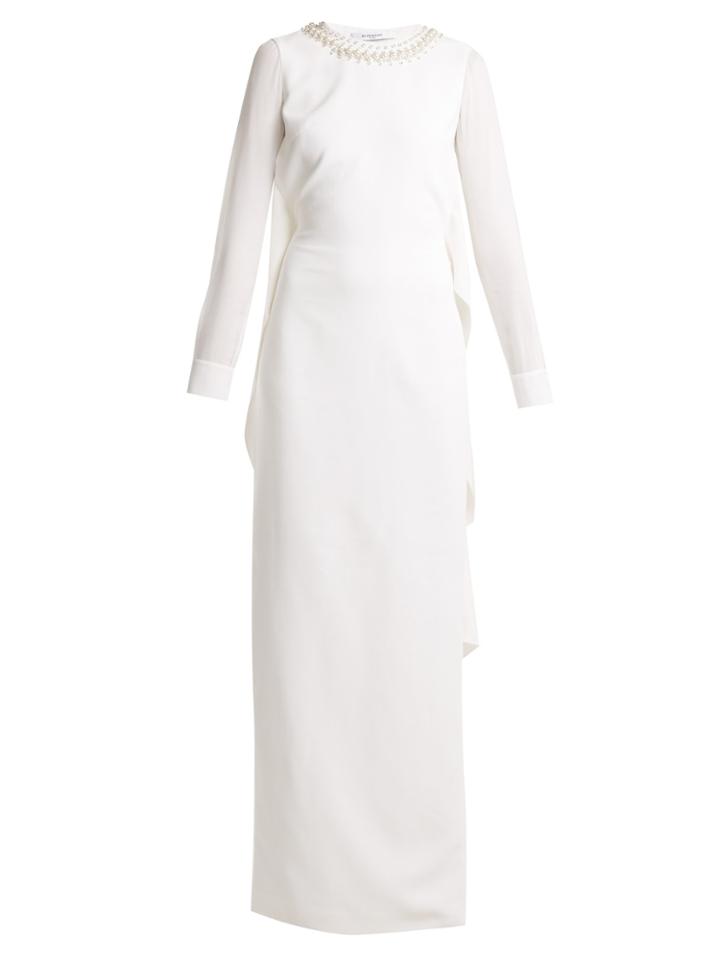 Givenchy Crystal And Faux-pearl Embellished Gown