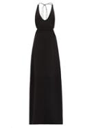 Ladies Rtw Victoria Beckham - Cutout-back Crepe Maxi Dress - Womens - Black