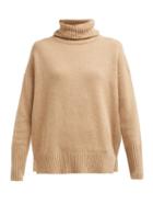 Matchesfashion.com Allude - Roll Neck Cashmere Sweater - Womens - Camel
