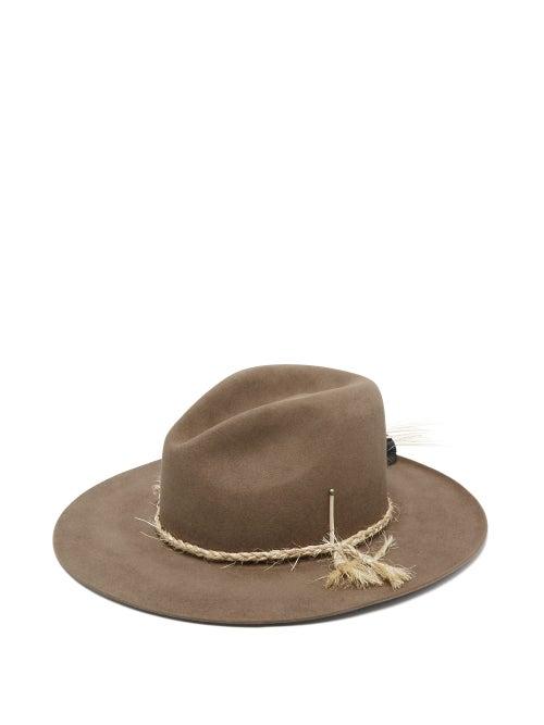 Matchesfashion.com Nick Fouquet - Scarlett Begonia Felt Fedora - Mens - Beige