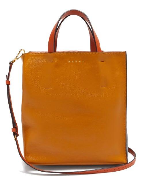 Matchesfashion.com Marni - Museo Medium Leather Tote Bag - Womens - Tan Multi