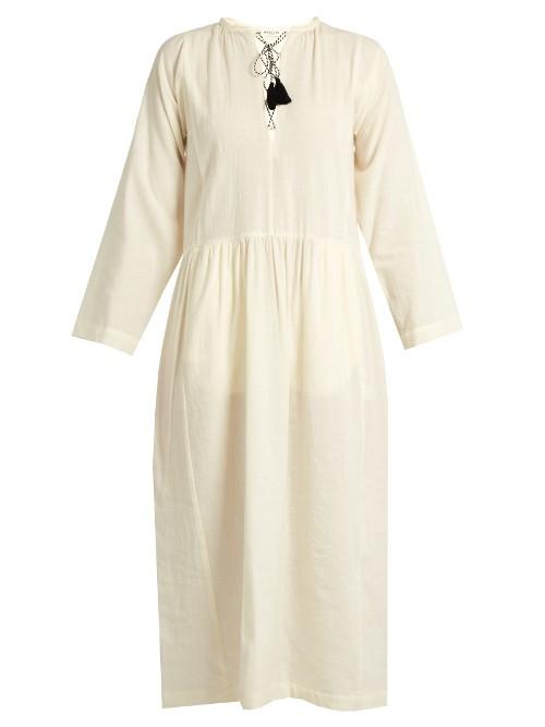 Masscob Lace-up Wool And Linen-blend Dress