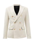 Amiri - Double-breasted Felted-wool Blend Suit Jacket - Mens - Ivory