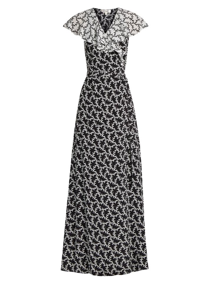 Diane Von Furstenberg Ruffle-trimmed Silk Wrap Dress