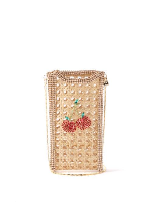 Rosantica - X Anna Dello Russo Crystal-cherry Cross-body Bag - Womens - Beige Multi