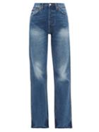 Matchesfashion.com Re/done Originals - High-rise Straight-leg Jeans - Womens - Blue