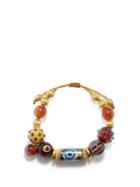 Tohum - Evil Eye Glass & 24kt Gold-plated Bracelet - Womens - Brown Multi