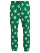 Gucci Floral-print Web-trimmed Jersey Track Pants