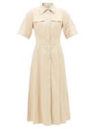 Stand Studio - Nahara Faux-leather Shirt Dress - Womens - Ivory
