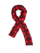 Matchesfashion.com 7 Moncler Fragment - Quilted Logo-jacquard Checked Cotton Scarf - Mens - Red