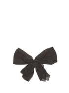 Matchesfashion.com Saint Laurent - Heart Print Silk Chiffon Scarf Brooch - Womens - Black