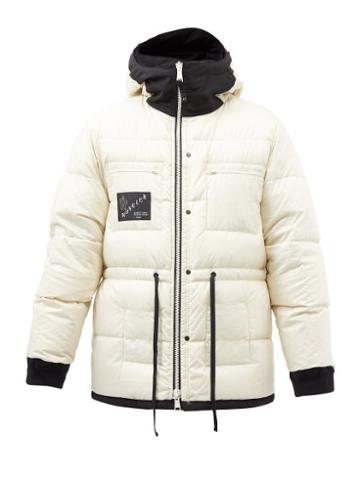 7 Moncler Frgmt Hiroshi Fujiwara - Glostery Hooded Reversible Quilted Down Coat - Mens - White