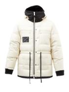 7 Moncler Frgmt Hiroshi Fujiwara - Glostery Hooded Reversible Quilted Down Coat - Mens - White