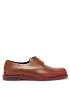 Matchesfashion.com Bottega Veneta - Intrecciato Colour Block Leather Derby Shoes - Mens - Brown