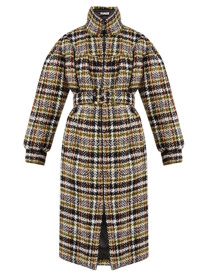 Miu Miu Oversized Wool-blend Tweed Coat