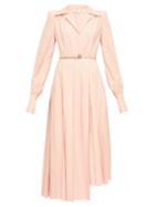 Matchesfashion.com Fendi - Gloria Belted Cotton-poplin Shirt Dress - Womens - Pink