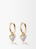 Theodora C. - Heart Quartz & Gold-plated Hoop Earrings - Womens - Gold Multi