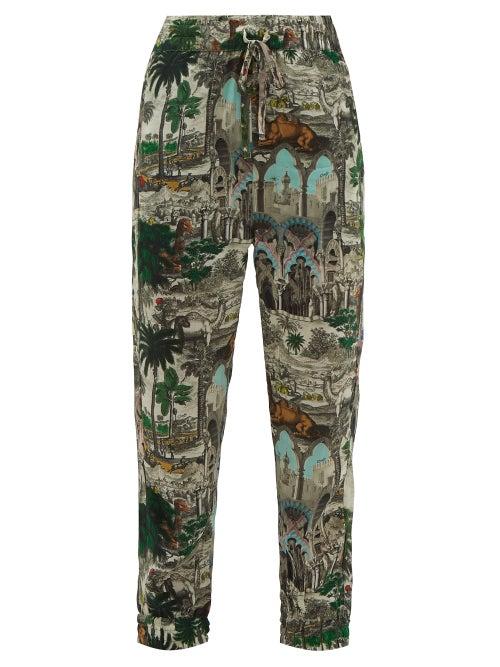 Matchesfashion.com Chufy - Jamal Landscape Print Trousers - Womens - White Multi