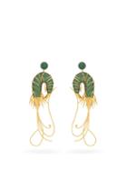 Matchesfashion.com Begum Khan - Shrimp 24kt-gold Plated Clip Earrings - Womens - Green Gold