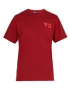 Matchesfashion.com Y-3 - Logo Print Cotton T Shirt - Mens - Red
