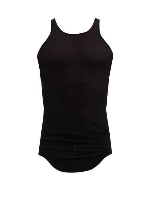 Rick Owens - Scoop-neck Ribbed-jersey Tank Top - Mens - Black