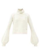 Matchesfashion.com Jw Anderson - Balloon-sleeve Alpaca-blend Sweater - Womens - Ivory