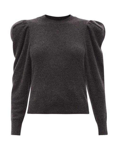 Frame - Round-neck Recycled-cashmere Sweater - Womens - Dark Grey