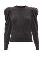 Frame - Round-neck Recycled-cashmere Sweater - Womens - Dark Grey