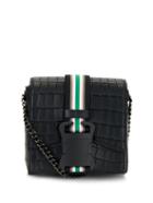 Christopher Kane Safety Buckle Crocodile-effect Mini Cross-body Bag