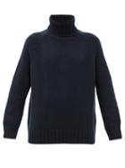 Matchesfashion.com Johnston's Of Elgin - Sophie Roll-neck Cashmere Sweater - Womens - Navy